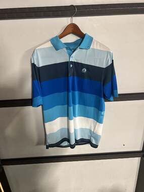 Ahead Extreme Men's Striped Performance Short Sleeve Golf Polo